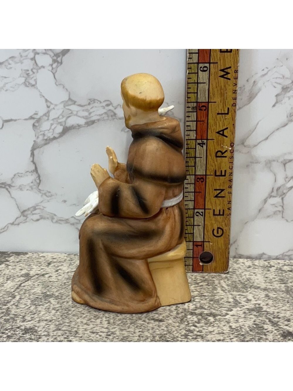 Vintage Sitting St. Francis of Assisi Catholic Sanmyro Japan Porcelain figurine - Picture 6 of 9